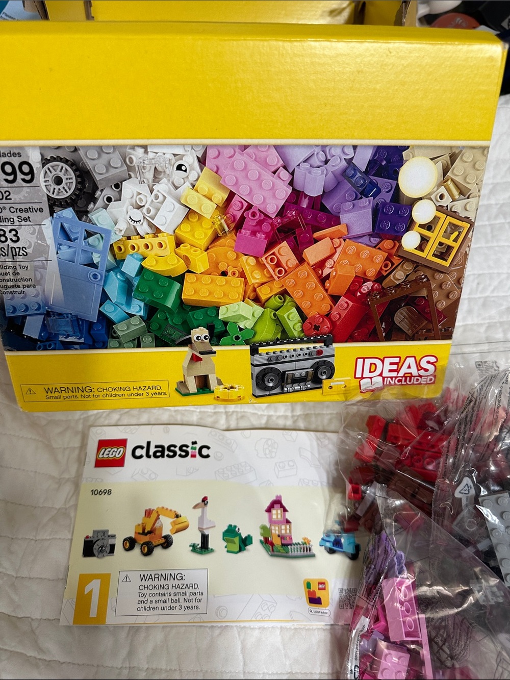 Lego Classic Building Set with Yellow, Red, Pink, Blue, Green Bricks